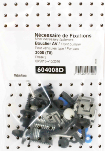 Kit vis et fixation complet POUR ASSEMBLÉE PARE-CHOCS AVANT pour PEUGEOT 3008 de 2013 à 2017,