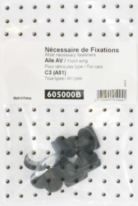 Kit vis et fixation complet POUR ASSEMBLÉE AILE AVANT DROIT GAUCHE pour CITROEN C3 de 2009 à 2013,