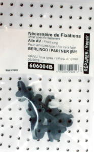 Kit vis et fixation complet POUR ASSEMBLÉE AILE AVANT DROIT GAUCHE pour CITROEN BERLINGO de 2008 à 2012,