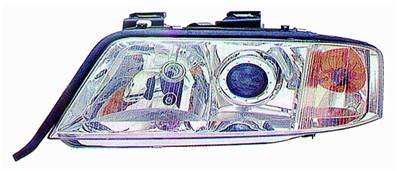 Phare optique h7+h1 gauche avec indicateur direction orange c/oscuratore modèle 5/97>8/99 pour AUDI A6 de 1997 à 2001, Neuf