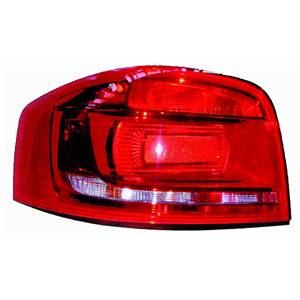 Feu arrière gauche rouge modèle 7/08>4/10 3 porte pour AUDI A3 RY de 2008 à 2012, Neuf