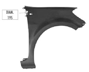 Aile avant droite modèle avec cercle 16 pour RENAULT CLIO III de 2005 à 2009, Neuve