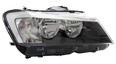 Phare optique h7+h7 droit avec corps noir pour BMW X3 F25 de 2010 à 2015, Neuf