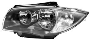 Phare optique h7+h7 gauche avec corps gris sombre modèle 1/10>8/11 pour BMW SERIE 1 E87 RY de 2007 à 2011, Neuf