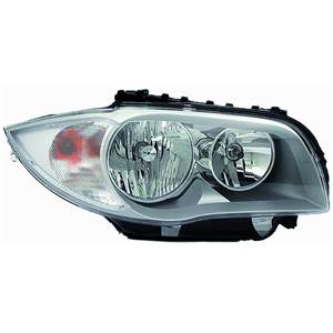 Phare optique h7+h7 droit avec corps gris clair pour BMW SERIE 1 E87 de 2004 à 2007, Neuf