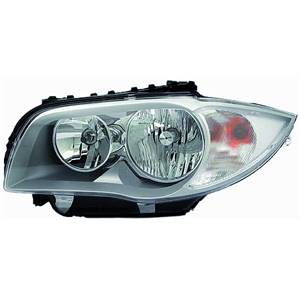 Phare optique h7+h7 gauche avec corps gris clair pour BMW SERIE 1 E87 de 2004 à 2007, Neuf