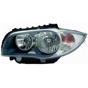 Phare optique h7+h7 gauche avec corps gris sombre pour BMW SERIE 1 E87 de 2004 à 2007, Neuf