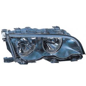 Phare optique h7+h7 droit avec corps gris sombre avec contour noire pour BMW SERIE 3 E46 COUPE de 2001 à 2003, Neuf