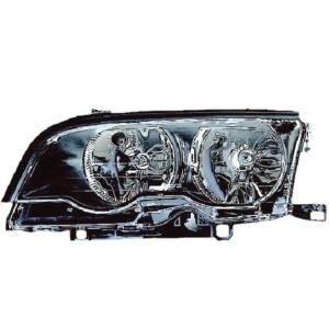 Phare optique h7+h7 gauche avec corps gris sombre avec contour noire pour BMW SERIE 3 E46 COUPE de 2001 à 2003, Neuf