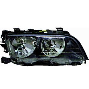 Phare optique h7+h7 droit avec corps gris clair avec contour titane pour BMW SERIE 3 E46 COUPE de 2001 à 2003, Neuf