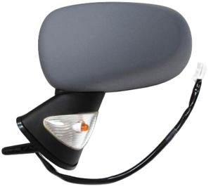 Rétroviseur gauche asphérique électrique degivrant avec indicateur direction incolore à peindre modèle 5/06>1/08 pour RENAULT MODUS de 2004 à 2008, Neuf