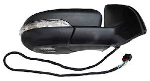 Rétroviseur droit électrique degivrant rabattable avec indicateur direction avec feu de courtoisie avec mémoire noir pour VOLKSWAGEN GOLF VI de 2008 à 2012, Neuf