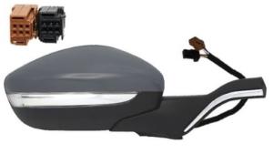 Rétroviseur droit électrique degivrant avec indicateur direction avec sonde à peindre 9 épingle pour PEUGEOT 208 de 2012 à 2015, Neuf