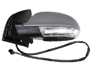 Rétroviseur gauche asphérique électrique degivrant rabattable avec feu de courtoisie avec indicateur direction à peindre pour VOLKSWAGEN GOLF V de 2003 à 2008, Neuf