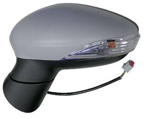 Rétroviseur gauche asphérique électrique degivrant avec indicateur direction avec feu de courtoisie à peindre 8 épingle pour FORD FIESTA RY de 2013 à 2017, Neuf