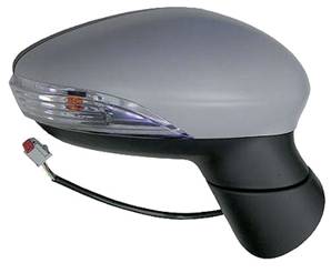 Rétroviseur droit asphérique électrique degivrant avec indicateur direction avec feu de courtoisie à peindre 8 épingle pour FORD FIESTA RY de 2013 à 2017, Neuf