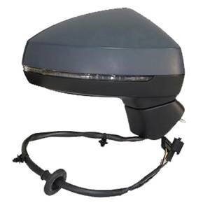 Rétroviseur droit asphérique électrique degivrant avec indicateur direction avec mémoire rabattable à peindre 14 épingle modèle ligne assist pour AUDI A3 BERLINA de 2013 à 2016, Neuf