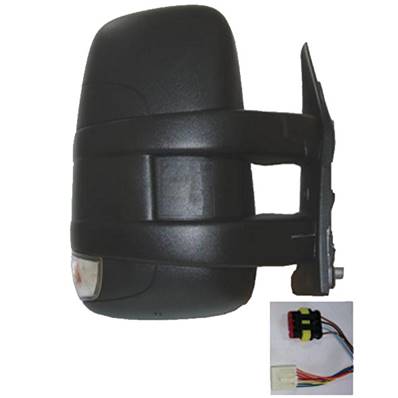 Rétroviseur droit manuel avec indicateur direction bras court câblage 2009 pour IVECO DAILY de 2009 à 2011, Neuf