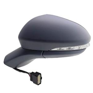 Rétroviseur gauche asphérique électrique degivrant avec indicateur direction avec feu de courtoisie rabattable à peindre 13 épingle avec système capteur depassement pour FORD MONDEO depuis 2014, Neuf