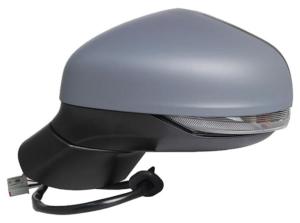 Rétroviseur gauche électrique degivrant avec indicateur direction avec feu de courtoisie rabattable à peindre 12 épingle avec système capteur depassement pour FORD FIESTA depuis 2017, Neuf