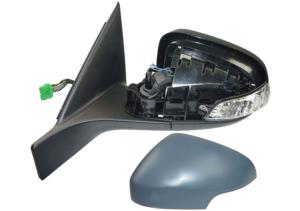 Rétroviseur gauche asphérique degivrant avec indicateur direction avec feu de courtoisie avec sonde  à peindre 13 épingle pour VOLVO V70 de 2007 à 2012, Neuf