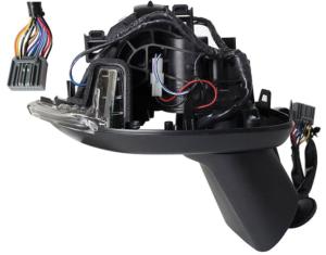 Corps gauche électrique degivrant avec indicateur direction avec sonde rabattable 9 épingle pour VOLVO XC60 depuis 2017,