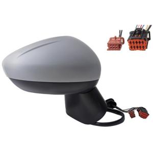 Rétroviseur droit électrique degivrant avec sonde rabattable à peindre avec système capteur depassement 9+2 épingle pour OPEL CROSSLAND X depuis 2017, Neuf