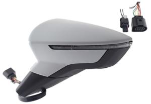 Rétroviseur gauche électrique degivrant avec indicateur direction à peindre 8 épingle pour SEAT ARONA depuis 2017, Neuf