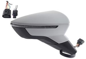 Rétroviseur droit électrique degivrant avec indicateur direction rabattable à peindre 10 épingle pour SEAT ARONA depuis 2017, Neuf