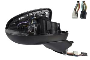 Corps rétroviseur droit électrique degivrant avec indicateur direction avec feu de courtoisie avec mémoire rabattable avec système capteur depassement 10+8 épingle (sans coque et plaque) pour MERCEDES (W177) CLASSE A depuis 2018,