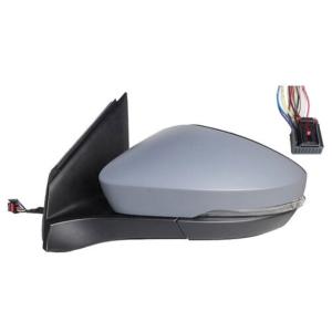 Rétroviseur gauche asphérique électrique degivrant avec indicateur direction à peindre 8 épingle pour VOLKSWAGEN T-CROSS depuis 2019, Neuf