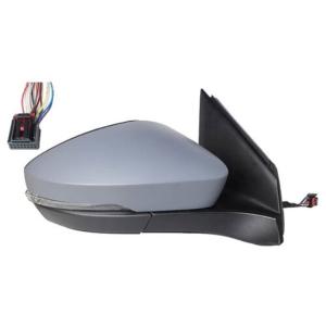 Rétroviseur droit électrique degivrant avec indicateur direction à peindre avec système capteur depassement 8 épingle pour VOLKSWAGEN T-CROSS depuis 2019, Neuf