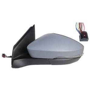 Rétroviseur gauche asphérique électrique degivrant avec indicateur direction rabattable à peindre 10 épingle pour VOLKSWAGEN T-CROSS depuis 2019, Neuf