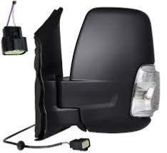 Rétroviseur électrique degivrant gauche bras court avec feu 5w 6 épingle - coque de rétroviseur noire pour FORD TRANSIT depuis 2019, Neuf