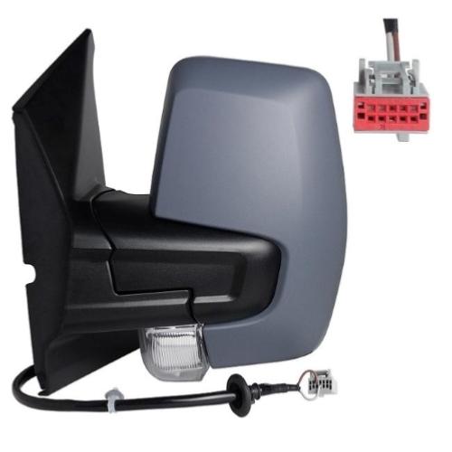 Miroir gauche électrique degivrant noir avec indicateur pour FORD TRANSIT CUSTOM depuis 2018, Neuf