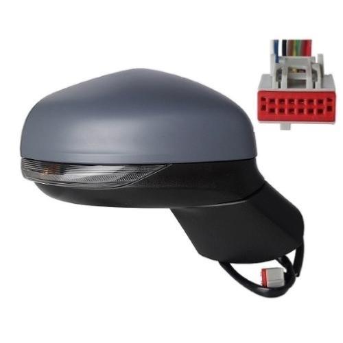 Rétroviseur droit électrique degivrant rabattable avec feu et lumière de courtoisie coque de rétroviseur a peinture - 12 épingle - système capteur depassement pour AUDI A3 depuis 2020, Neuf