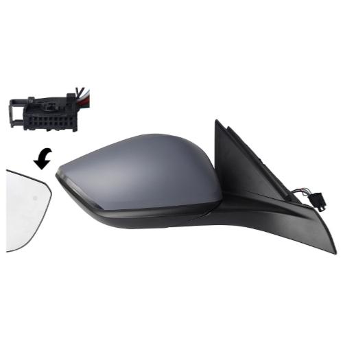 Rétroviseur droit électrique degivrant rabattable avec indicateur à led, lumière de courtoisie, système capteur depassement et sonde pour PEUGEOT 308 depuis 2021, Neuf