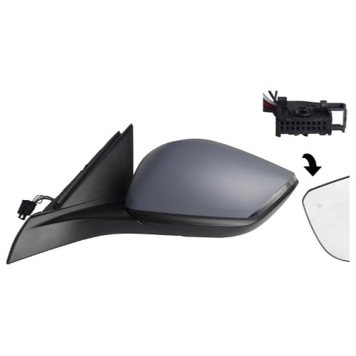 Rétroviseur gauche électrique degivrant rabattable avec indicateur à led, lumière de courtoisie et système capteur depassement pour PEUGEOT 308 depuis 2021, Neuf