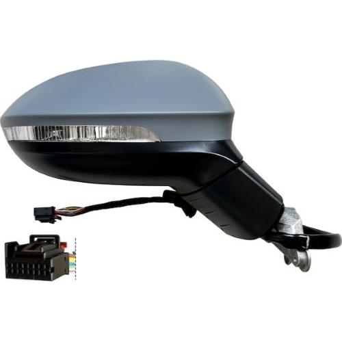 Rétroviseur droit électrique degivrant avec mémoire, indicateur lumière de courtoisie à led et coque de rétroviseur apprêt 11 épingle pour VOLKSWAGEN GOLF VIII depuis 192020, Neuf