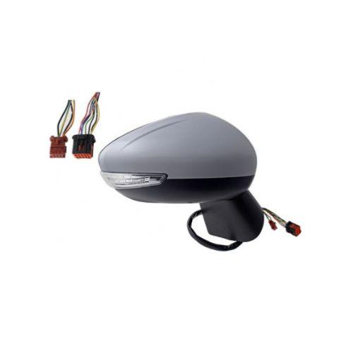 Rétroviseur droit électrique degivrant avec indicateur direction avec feu de courtoisie avec sonde rabattable à peindre avec système capteur depassement 14 épingle pour CITROEN C3 AIRCROSS depuis 2017, Neuf