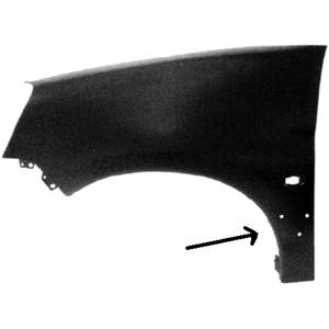 Aile avant gauche avec trou et avec trou moulure modèle van pour CITROEN BERLINGO de 2002 à 2008, Neuve