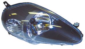 Phare optique h4 droit avec corps noir modèle 6/08> (connecteurs violette) pour FIAT GRANDE PUNTO 10/05>5/08 RY depuis 2008, Neuf