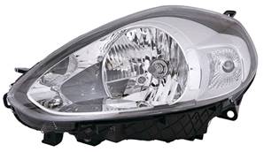 Phare optique h4 gauche avec corps chromée pour FIAT PUNTO EVO de 2009 à 2011, Neuf