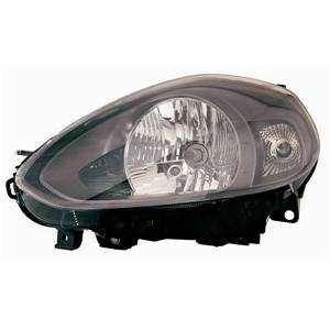 Phare optique h4 gauche avec corps noir pour FIAT PUNTO EVO de 2009 à 2011, Neuf