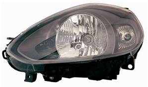 Phare optique h4 gauche avec corps noir pour FIAT PUNTO EVO de 2009 à 2011, Neuf
