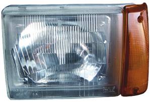 Phare optique droit asymmetrique avec correcteur assistance électrique avec indicateur direction orange modèle 1/98>9/03 pour FIAT PANDA de 1980 à 2003, Neuf