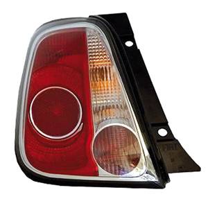 Feu arrière gauche rouge et blanc avec profil noir pour FIAT 500 de 2007 à 2015, Neuf