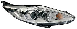 Phare optique h7+h1 droit corps gris chromée modèle ghia pour FORD FIESTA de 2008 à 2012, Neuf