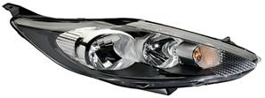 Phare optique h7+h1 droit corps noir pour FORD FIESTA de 2008 à 2012, Neuf