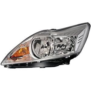Phare optique h7+h1 gauche avec corps chromée pour FORD FOCUS de 2008 à 2011, Neuf